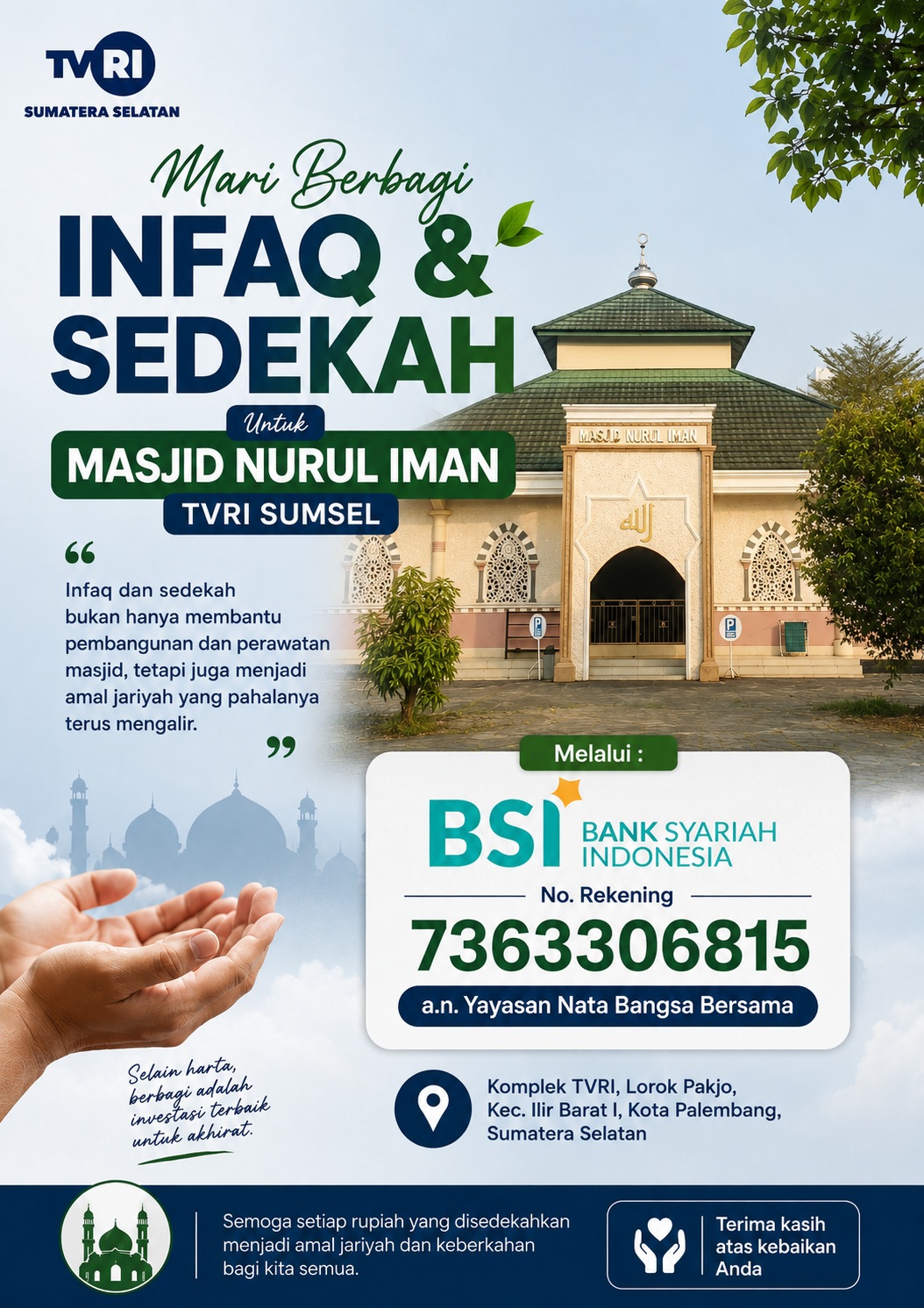 Infaq dan Sedekah Masjid TVRI