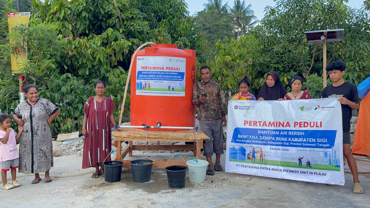 Kilang Plaju Salurkan 75 Ribu Liter Air Bersih untuk Korban Gempa di Sigi